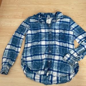 Chambray plaid shirt